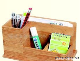 竹木辦公文具收納盒 實用與工藝的結合